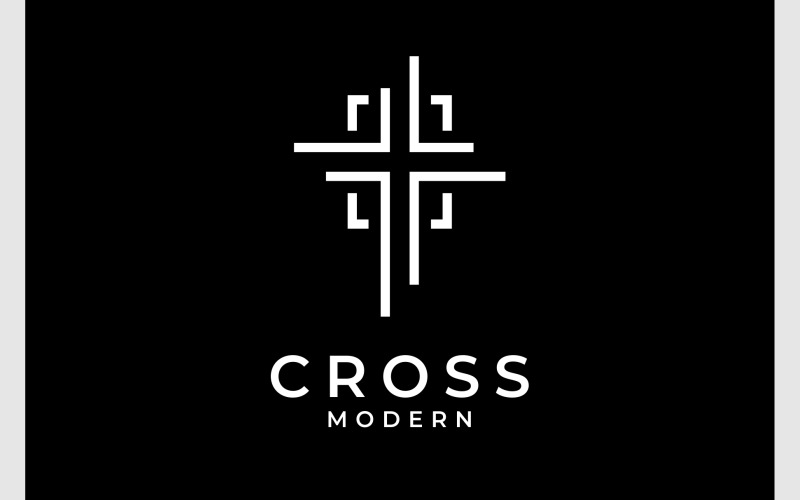 cross church christian modern logo original