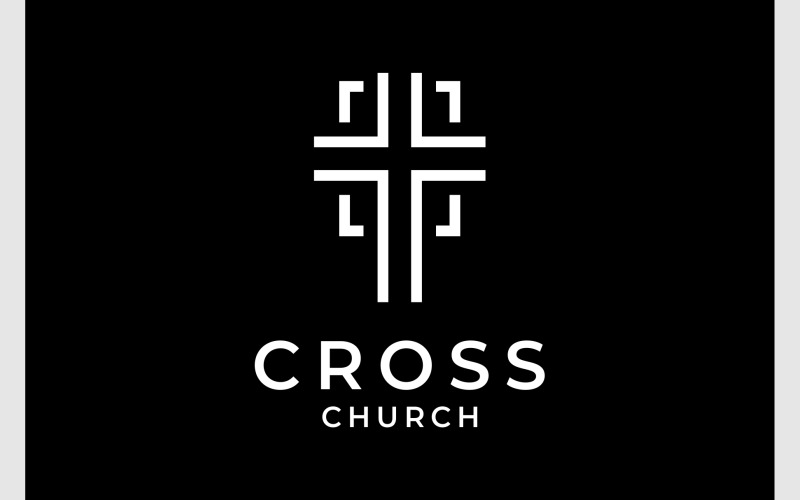 cross church faith modern logo original