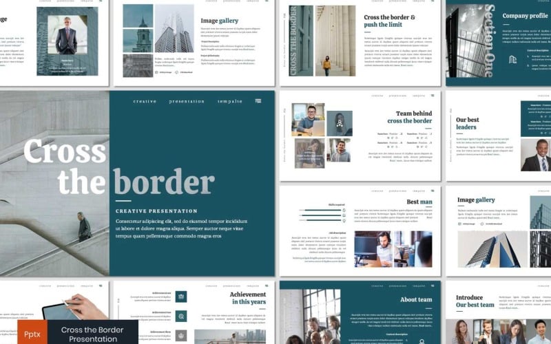 cross the border powerpoint template original