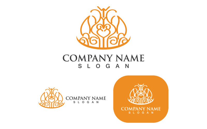 crown logo template vector iconv original