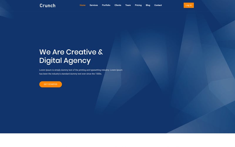 crunch landing page template original