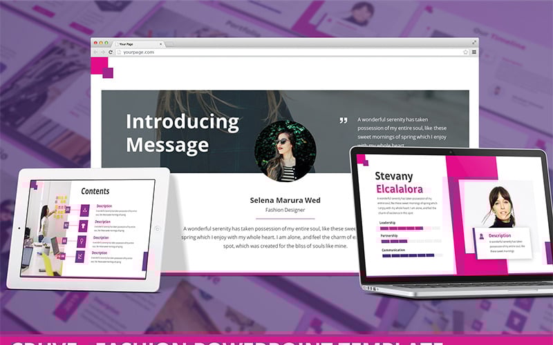 cruve fashion powerpoint template original