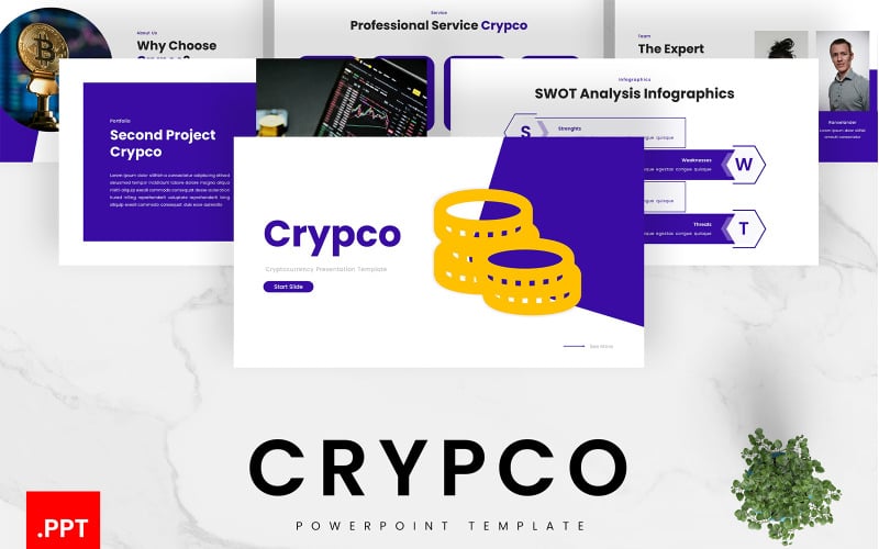 crypco cryptocurrency powerpoint template original