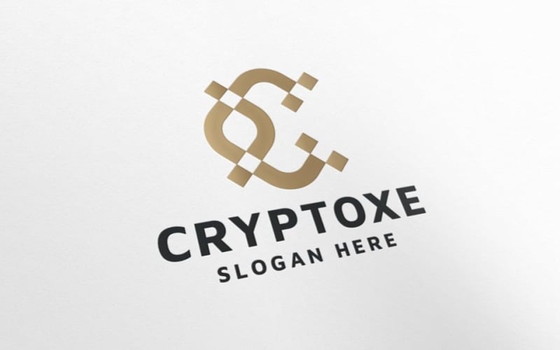 crypto coin logo vector template original