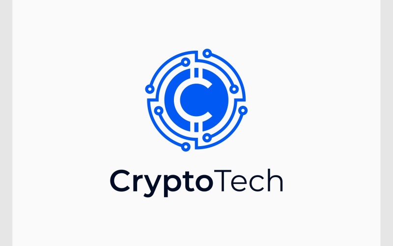 crypto currency circuit technology logo original