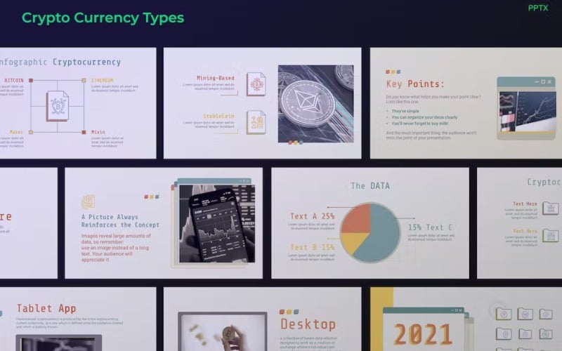 crypto currency types powerpoint original