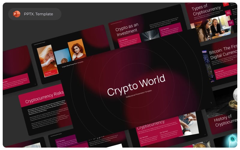 crypto world powerpoint presentation template original