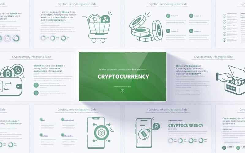 cryptocurrency powerpoint infographics slides original