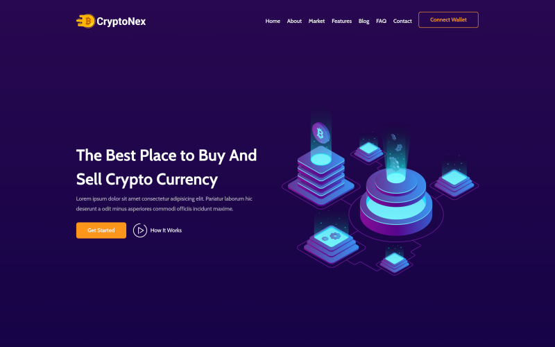 cryptonex crypto landing page template original