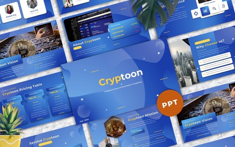 cryptoon cryptocurrency powerpoint template original