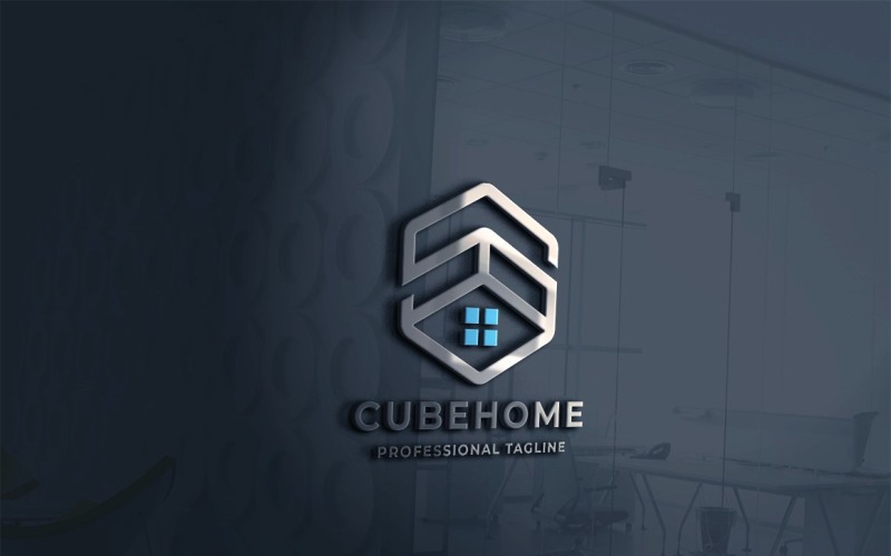 cube home letter s logo template original
