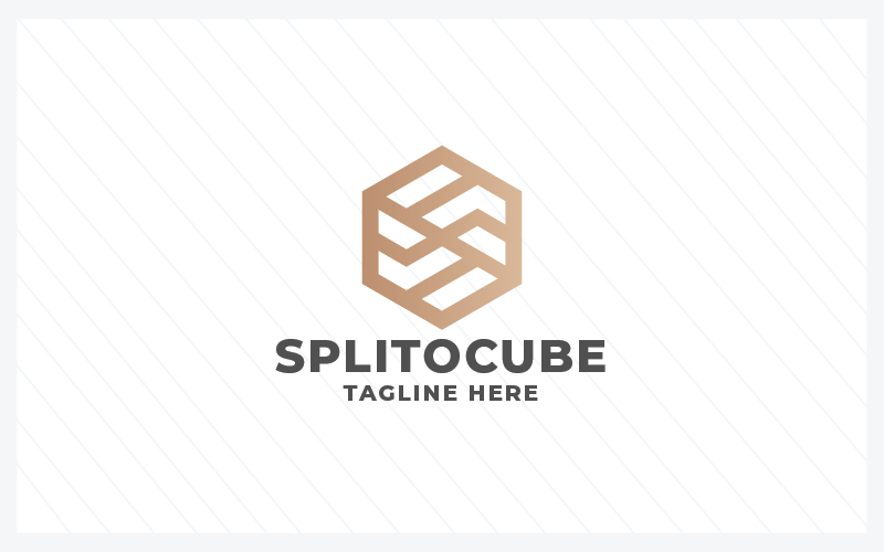 cube line split pro logo template original