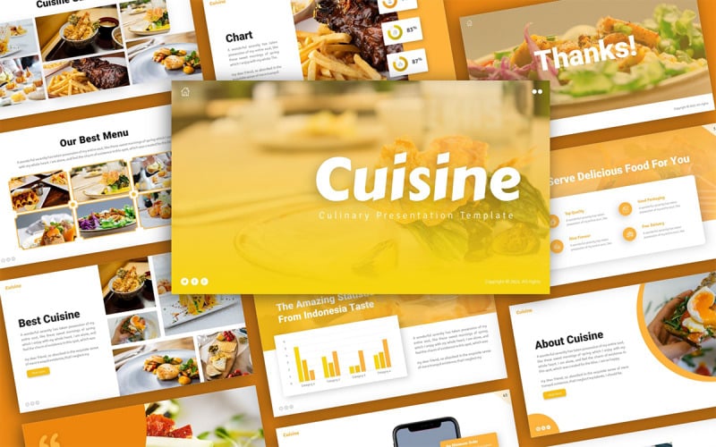 cuisine culinary presentation powerpoint template original