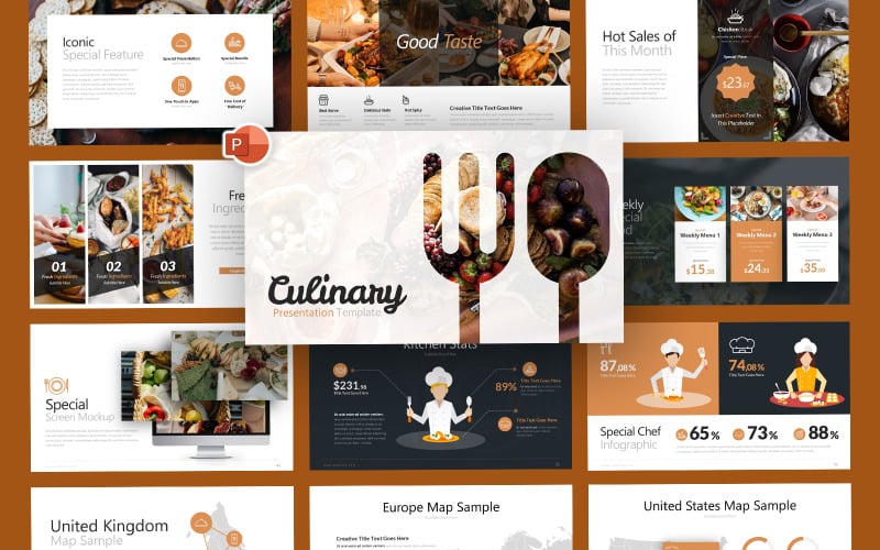 culinary food powerpoint template original