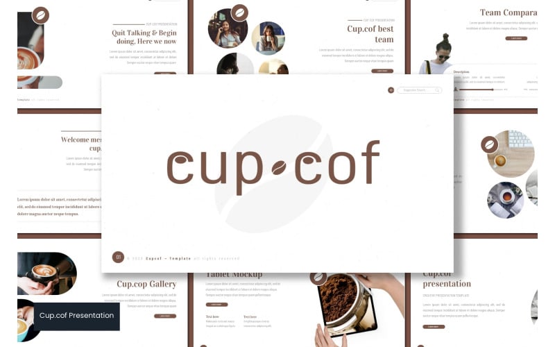 cupcof powerpoint template original