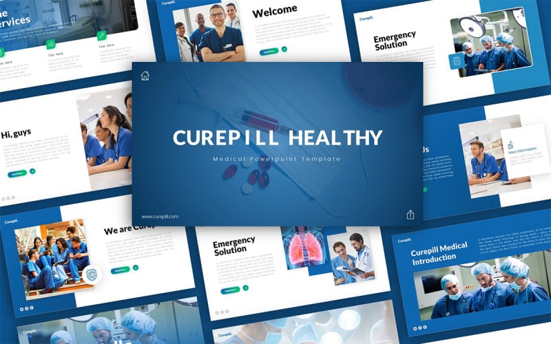 curepill medical presentation powerpoint template original