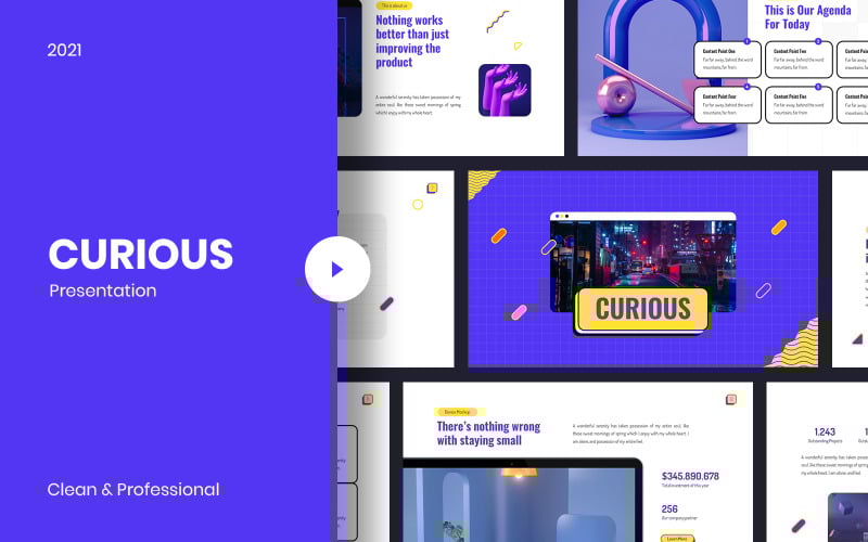 curious creative powerpoint template original