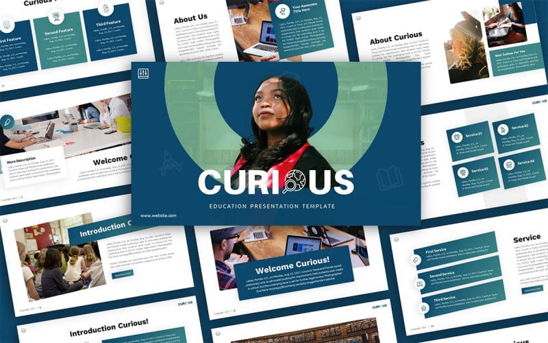 curious education multipurpose powerpoint presentation template original