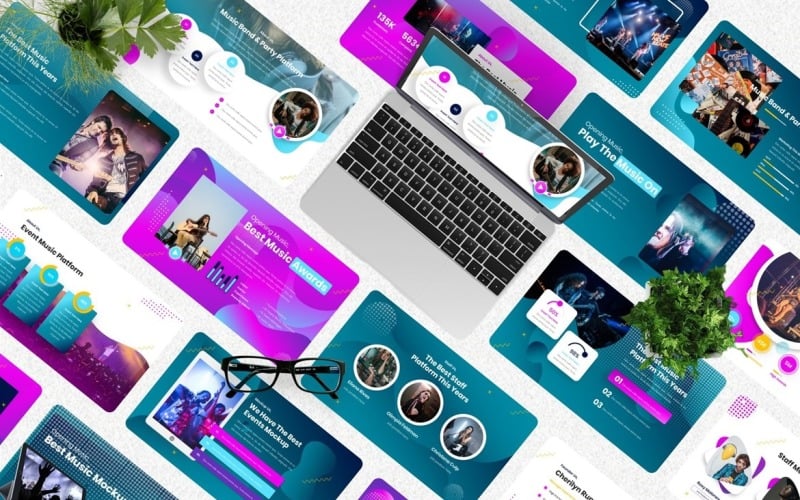 curiuos music industrial powerpoint templates original