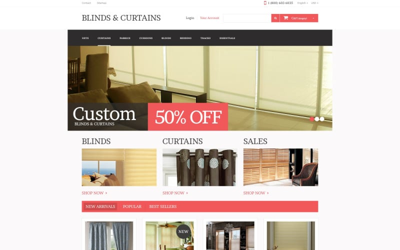 curtains store prestashop theme original