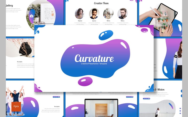 curvature powerpoint template original