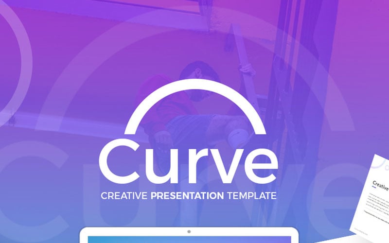 curve creative presentation powerpoint template original