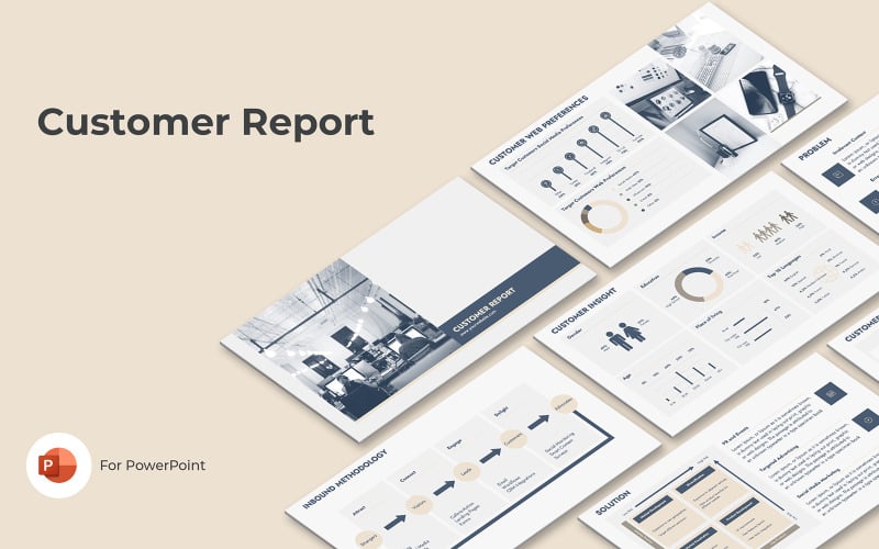 customer report amp analysis powerpoint template original