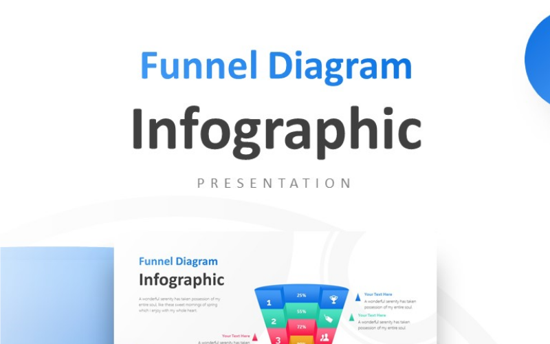 cut out d funnel diagram presentation powerpoint template original
