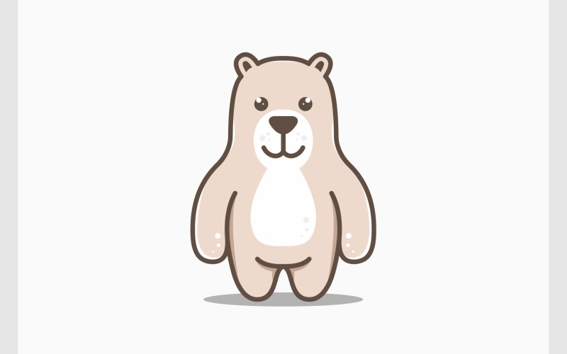 cute bear cartoon mascot logo original