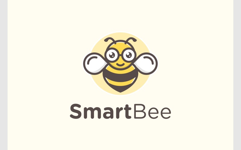cute bee mascot cartoon logo original