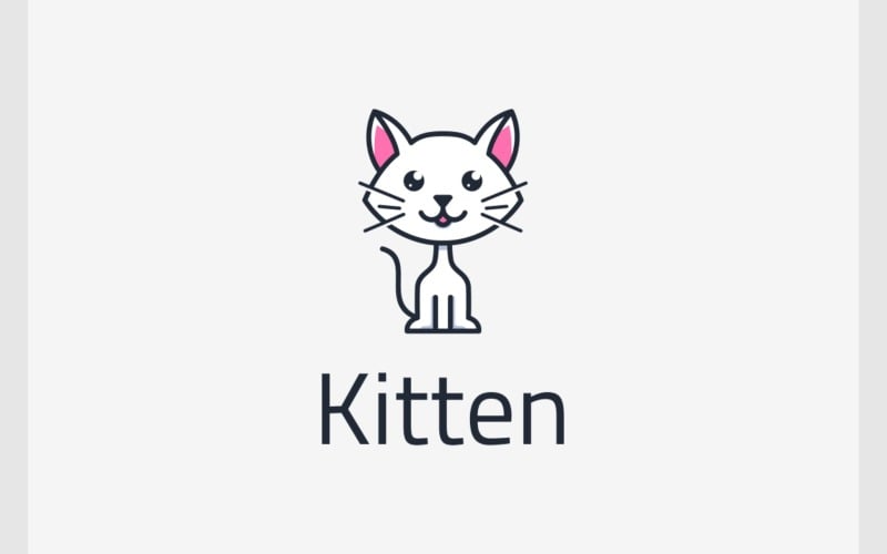 cute cat kitten mascot cartoon logo original
