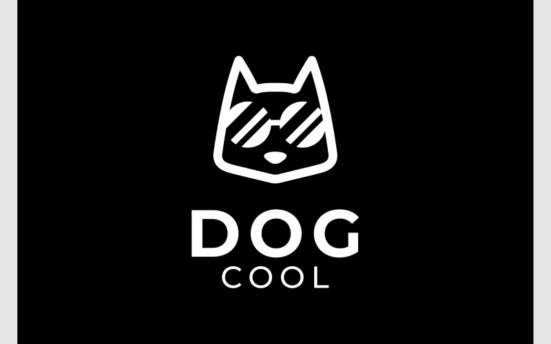 cute dog cool glasses logo original