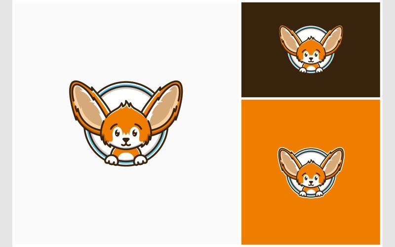 cute fennec fox cartoon illustration original