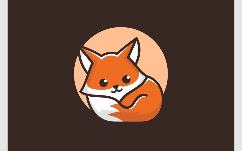 cute fox vulpes cartoon mascot logo original