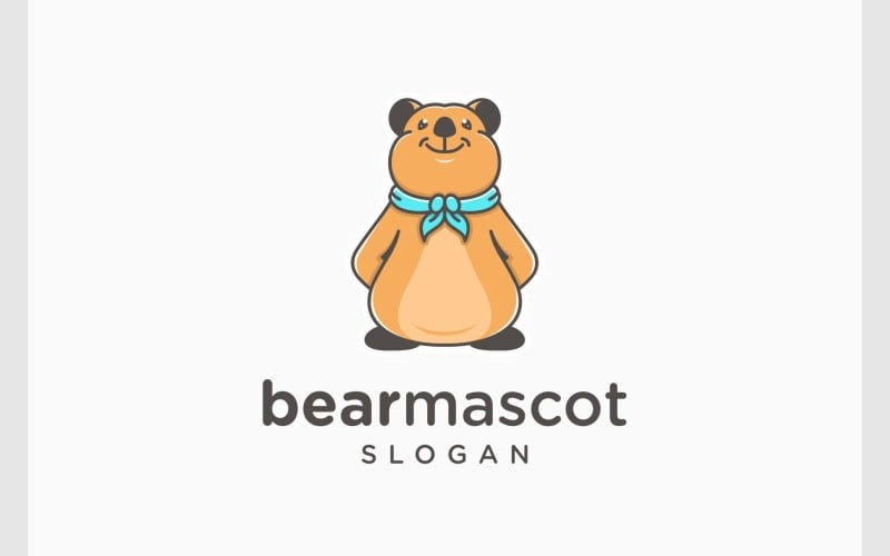 cute mascot bear teddy cartoon logo original