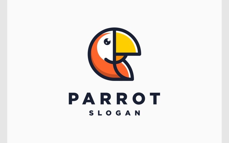 cute mascot parrot macaw bird logo original