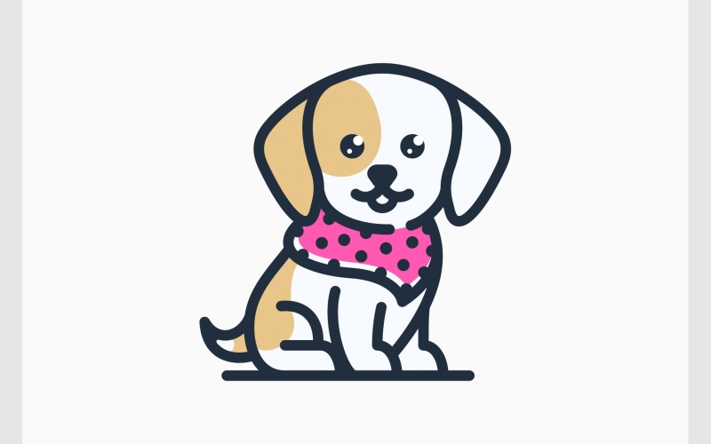 cute puppy dog cartoon logo original