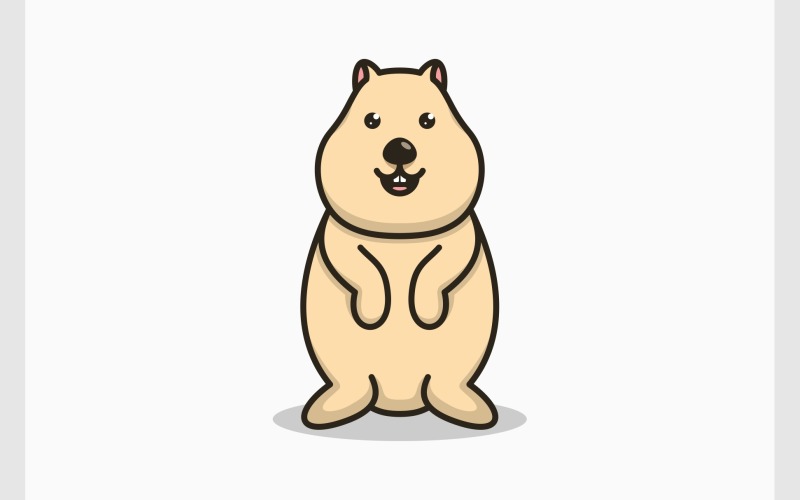 cute quokka cartoon mascot illustration original