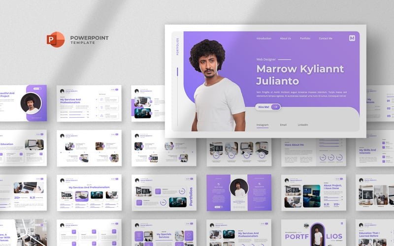 cv and resume powerpoint template original