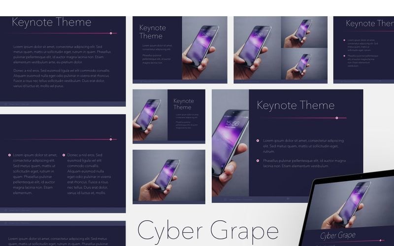 cyber grape powerpoint template original
