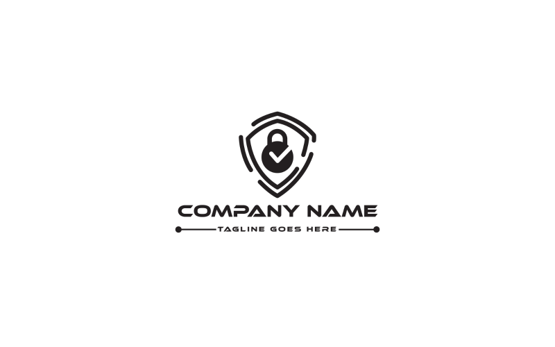 cyber security vector logo design template original