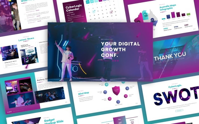 cyberlogic technology presentation template original