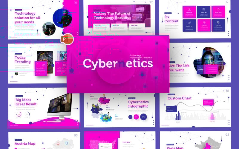cybernetics technology powerpoint template original