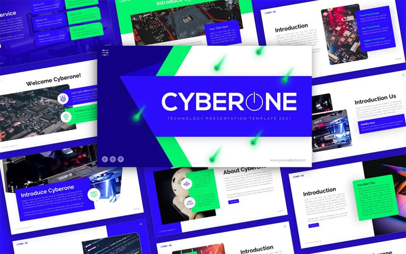 cyberone technology multipurpose powerpoint presentation template original