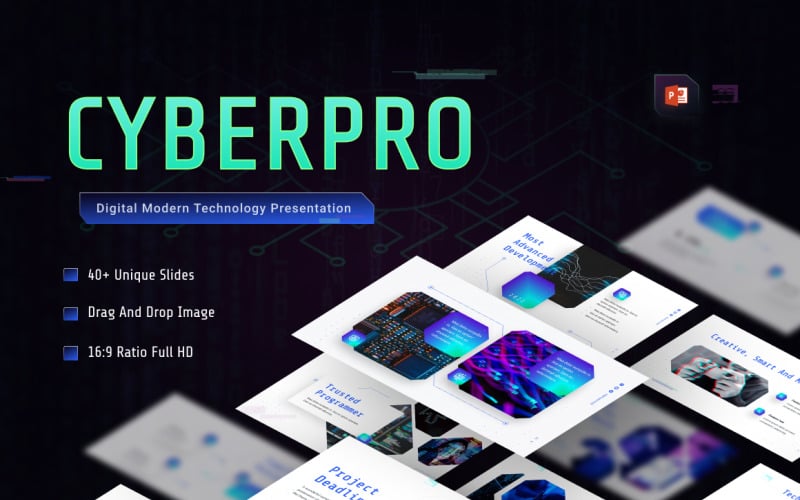 cyberpro digital technology powerpoint template original