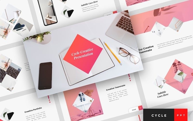cycle creative powerpoint template original