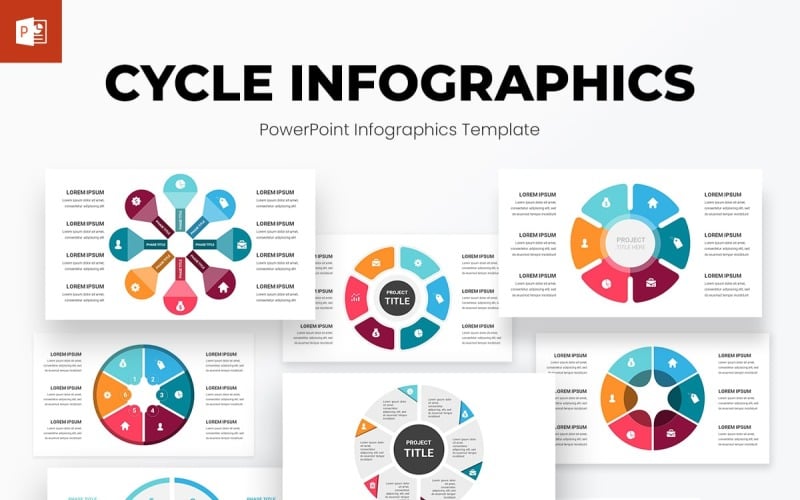 cycle infographics powerpoint template original
