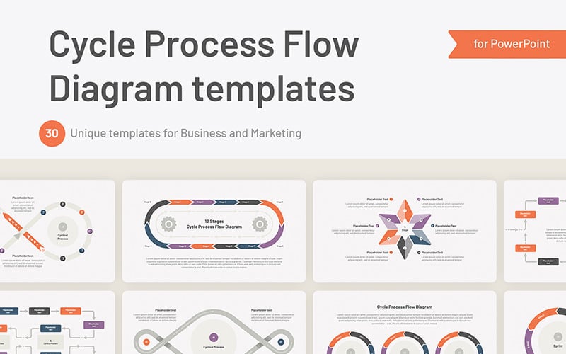 cycle process flow diagram powerpoint templates original
