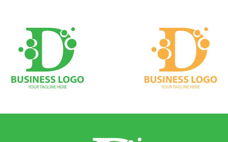 d letter logo design modern monogram branding with abstract circles original