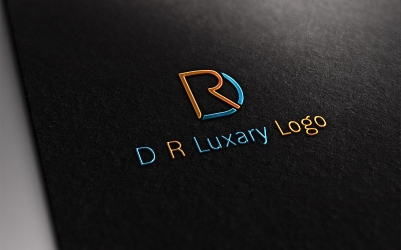 d r luxury logo template original
